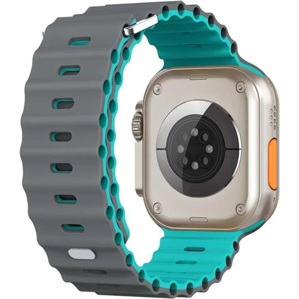 Sport Soft Silicone Compatible with Apple Watch Ocean Band Wristband Ultra 9 8 7